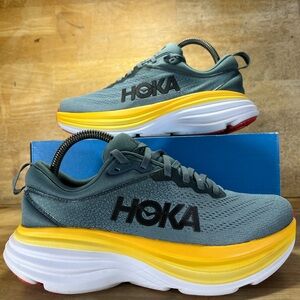 Hoka One One Bondi 8 Womens Size 8.5 Running Shoes Sneakers Goblin Blue